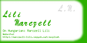 lili marczell business card